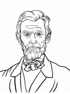 Portrait of Abraham Lincoln coloring page