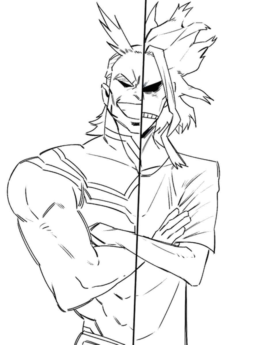 All Might My Hero Academia coloring page