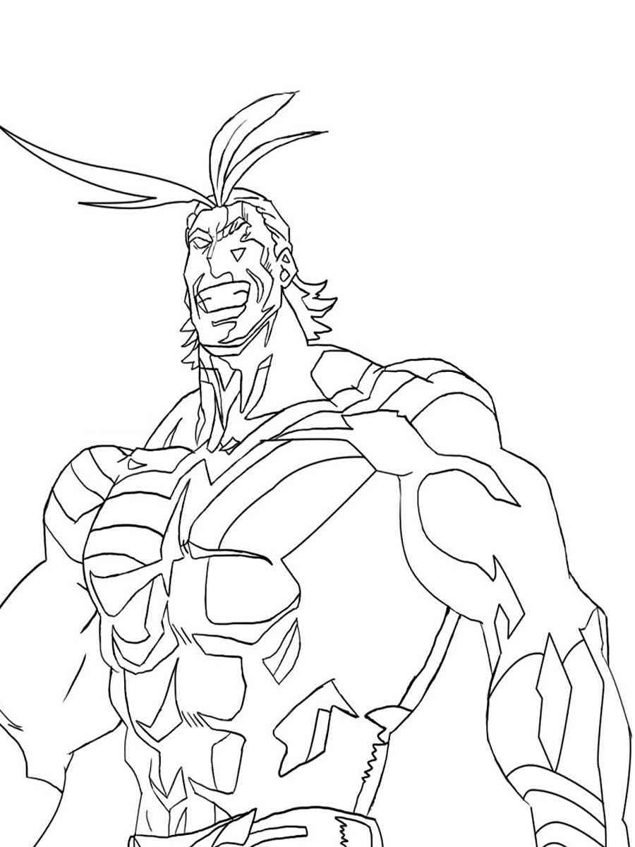 All Might 4 coloring page