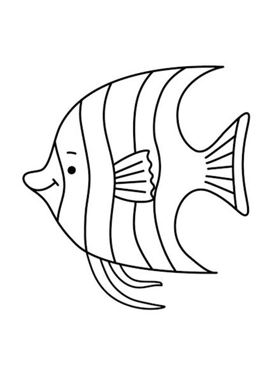 Funny Angelfish coloring page
