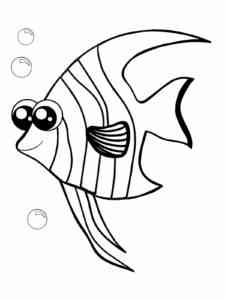 Cute Angelfish coloring page