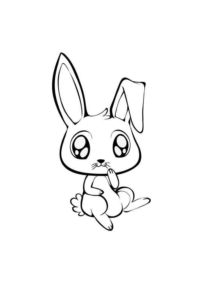Anime Rabbit coloring page