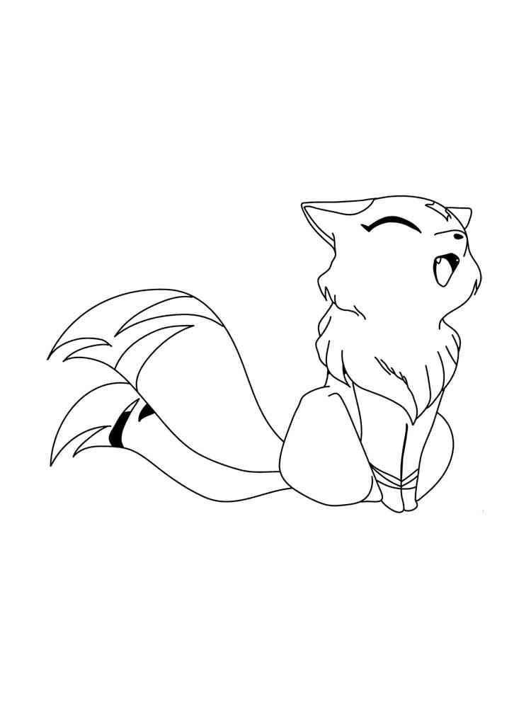Cute Anime Animal coloring page
