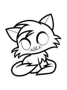 Anime Kitten coloring page
