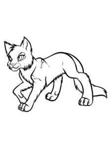 Walking Anime Cat coloring page