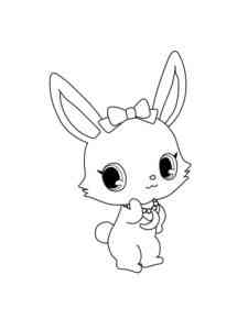 Cute Anime Bunny coloring page