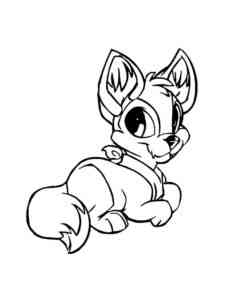 Little Anime Dog coloring page