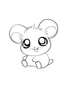 Anime Hamster coloring page