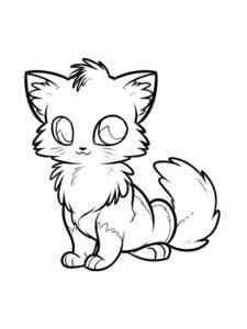 Anime Cat coloring page