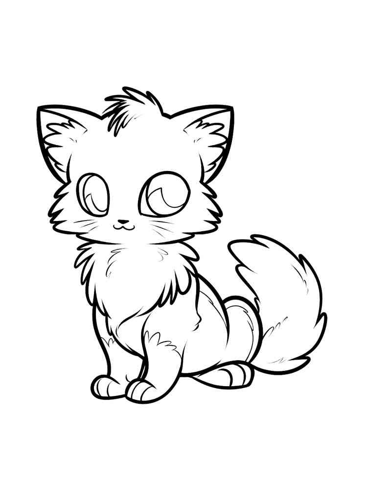 Anime Cat coloring page
