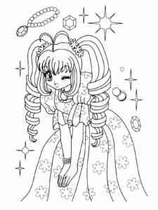 Awensome Anime Girl coloring page