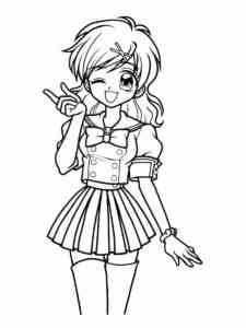 Anime Girl 2 coloring page
