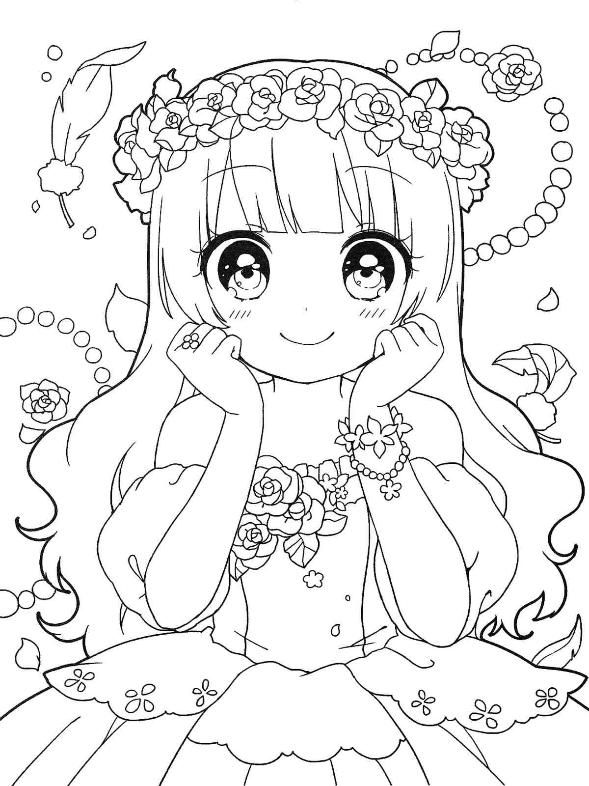 Anime Girl 22 coloring page