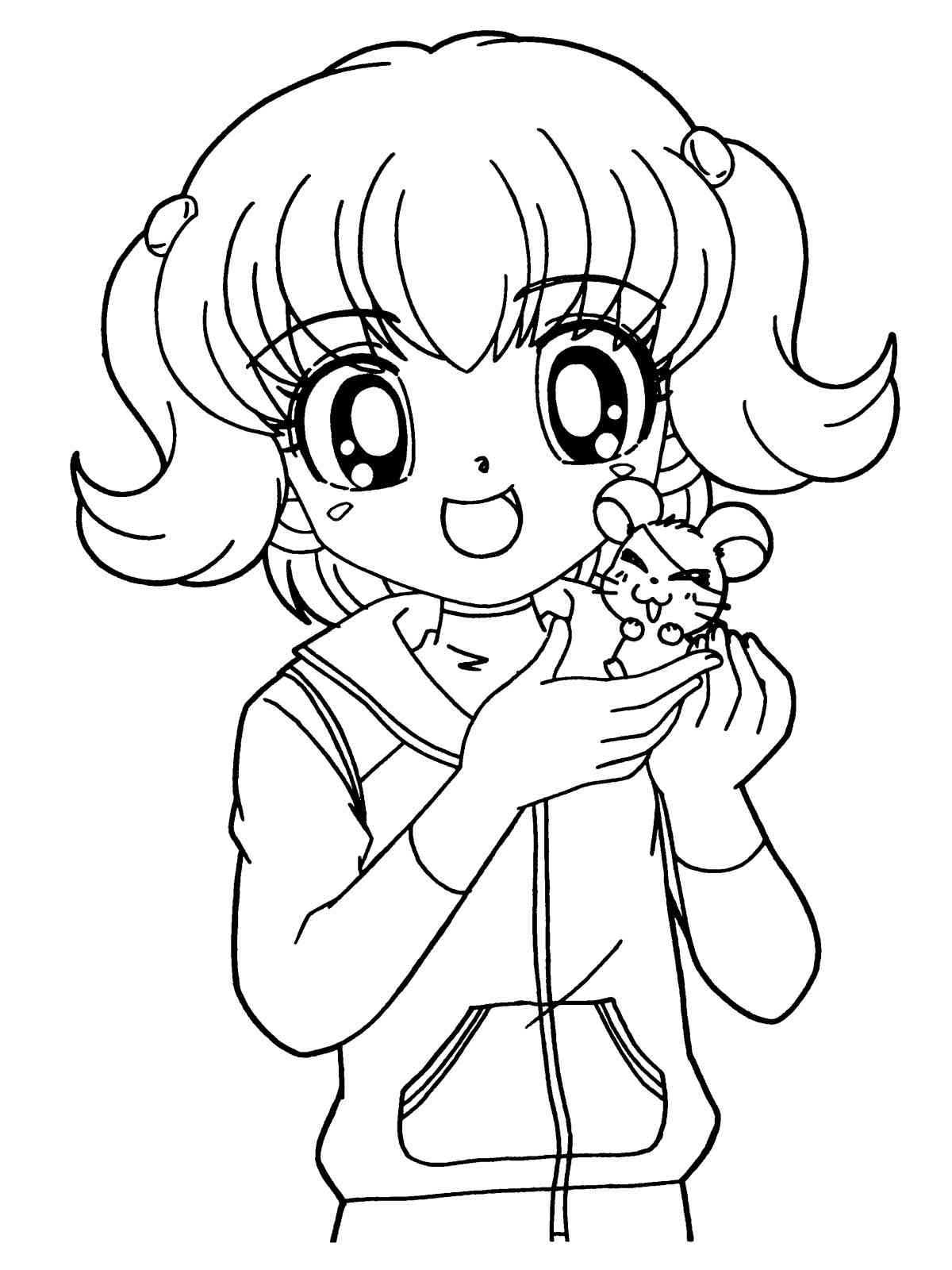 Anime Girl 28 coloring page