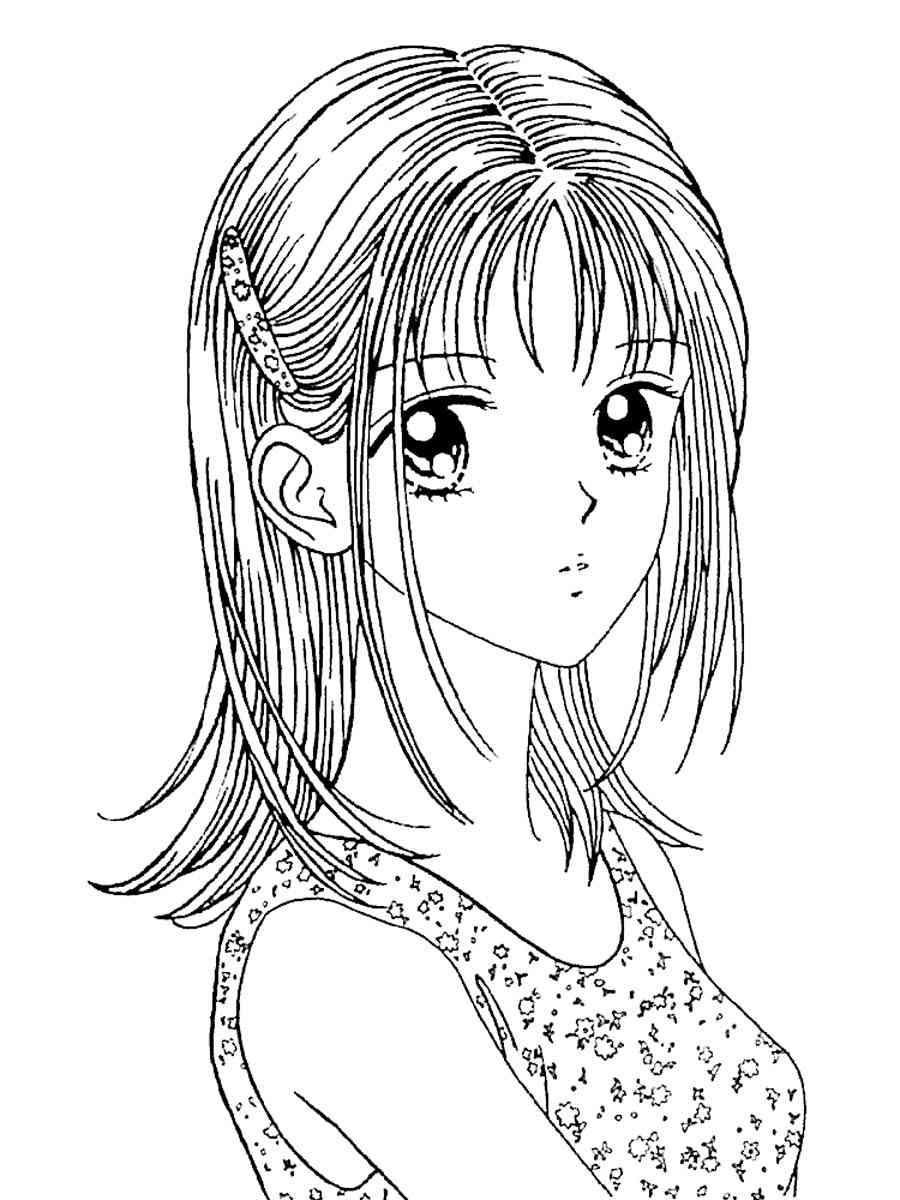 Anime Girl 35 coloring page