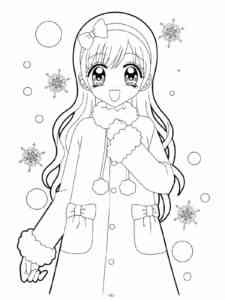 Cute Anime Girl coloring page