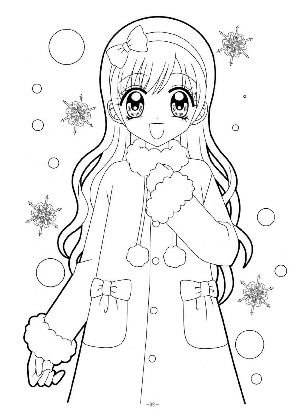 Anime Girl 45 coloring page