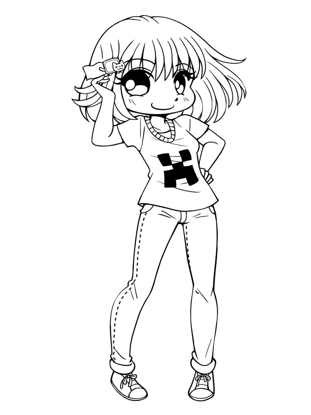 Anime Girl 48 coloring page