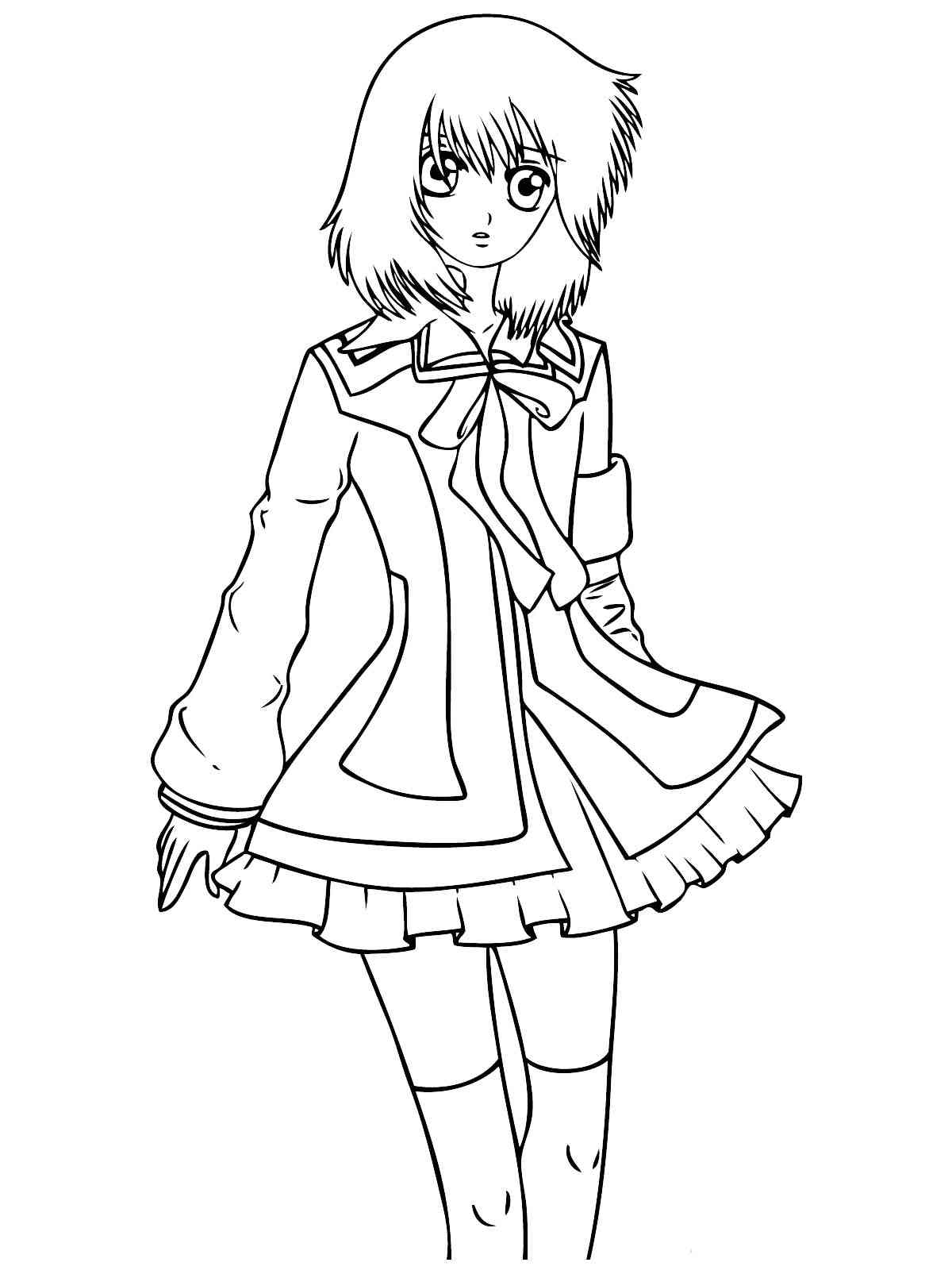 Amazing Anime Girl coloring page