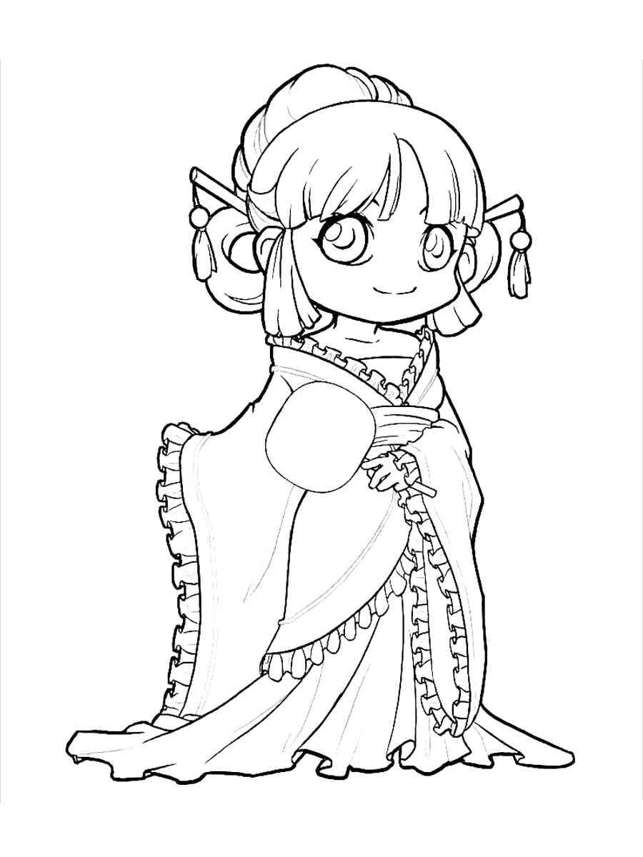 Anime Girl 51 coloring page