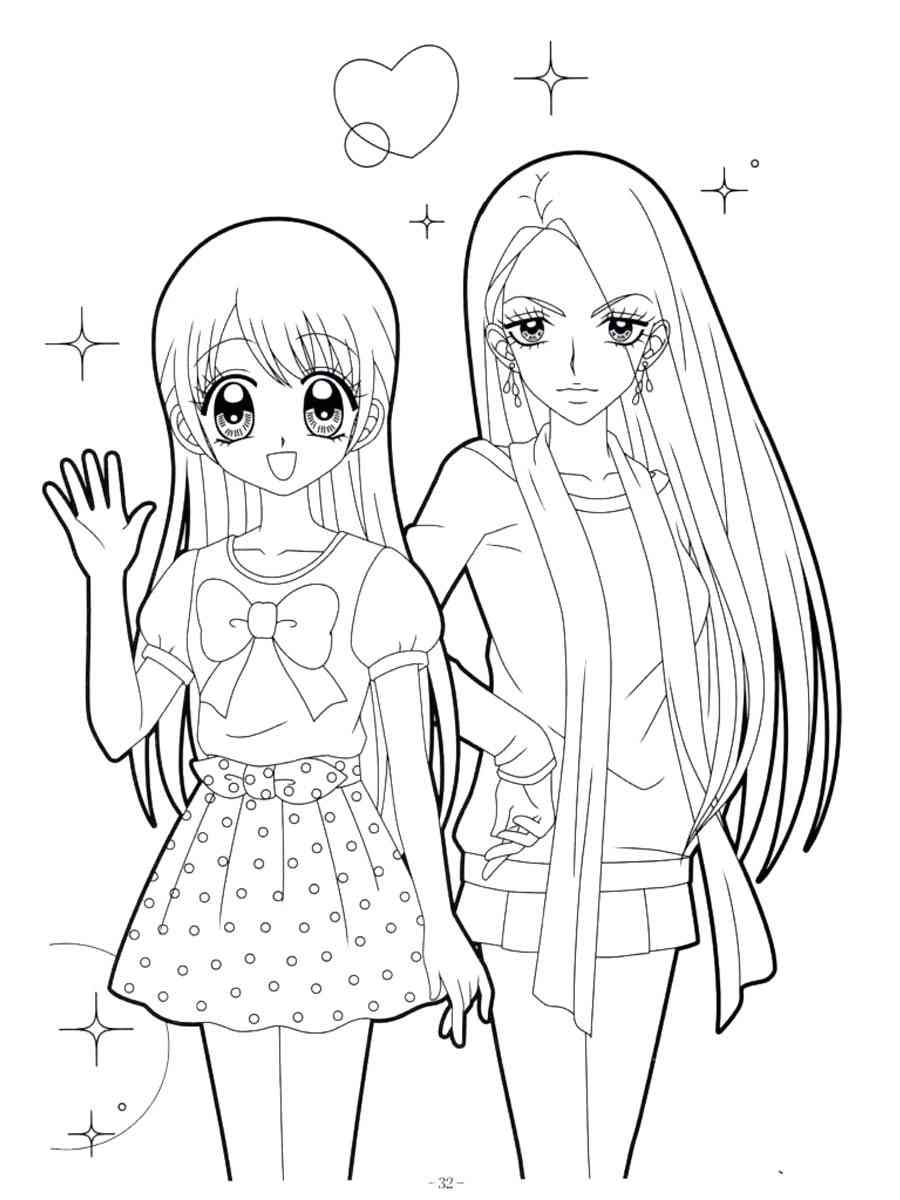 Anime Girl 52 coloring page