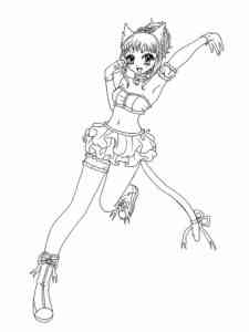 Anime Cat Girl coloring page