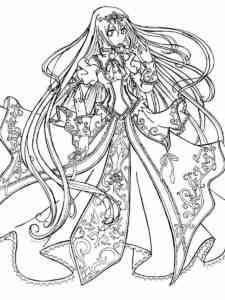 Beautiful Anime Princess coloring page