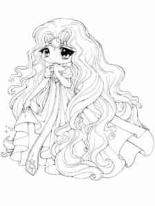 Sad Anime Princess coloring page