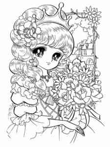 Lovely Anime Princess coloring page