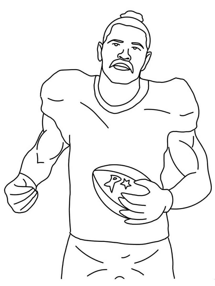 Antonio Brown with the ball coloring page