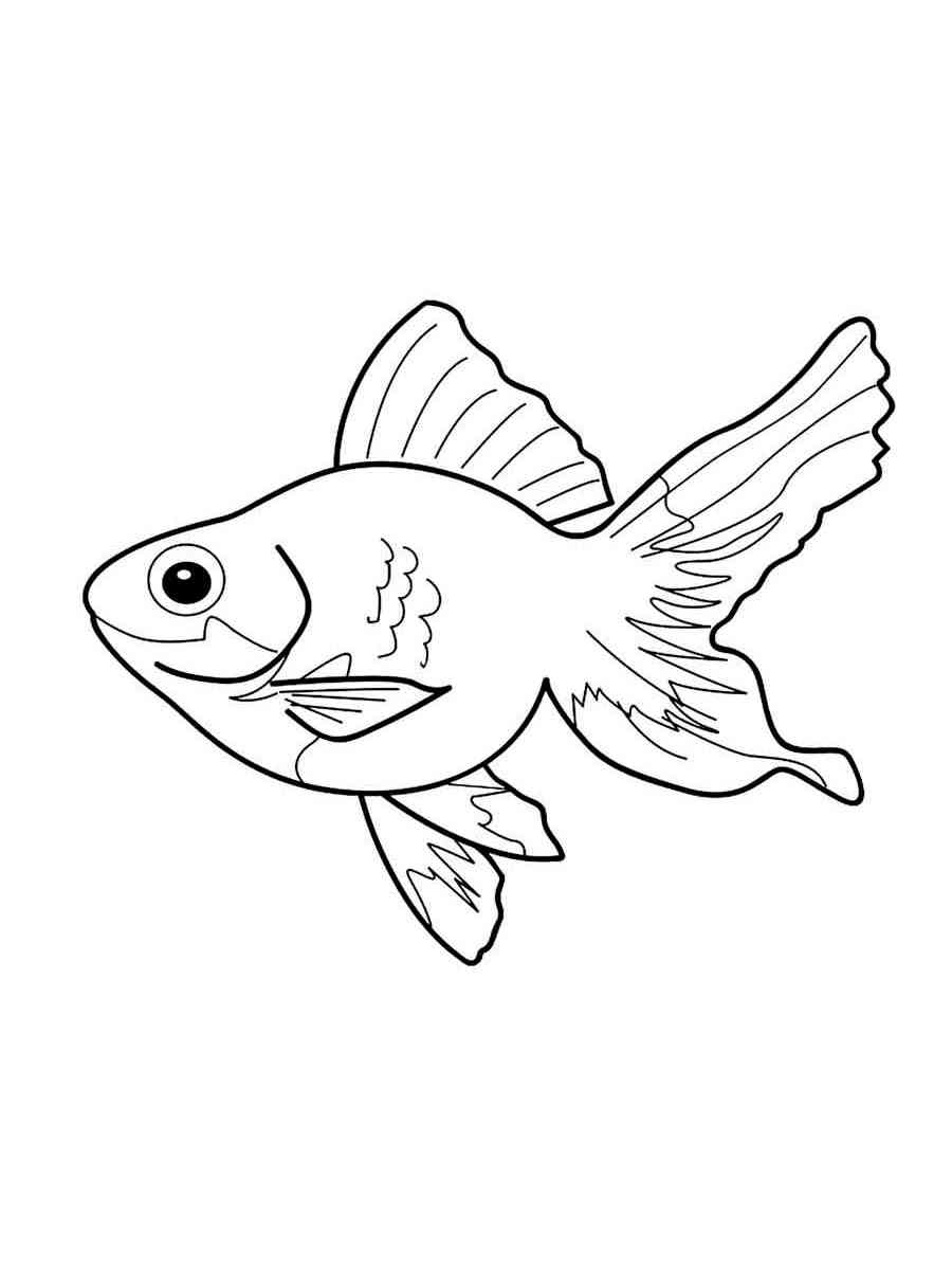 Aquarium Gold Fish coloring page