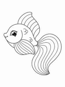 Cute Aquarium Fish coloring page