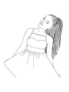 Nice Ariana Grande coloring page