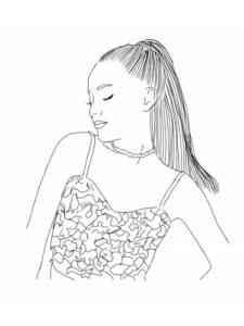 Lovely Ariana Grande coloring page