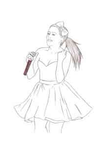 Ariana Grande 4 coloring page