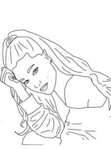 Ariana Grande 6 coloring page