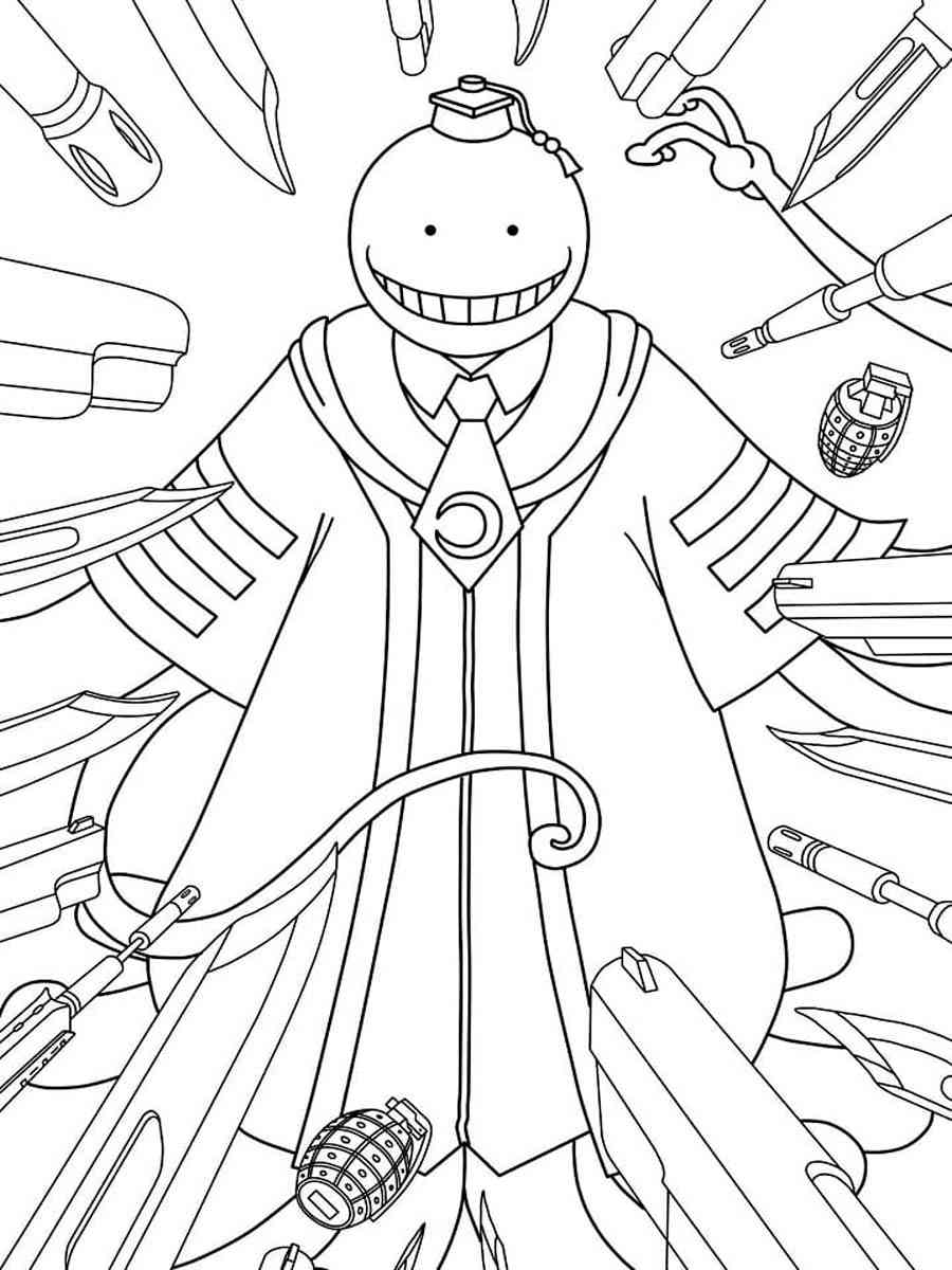 Koro Sensei from Assassination Classroom coloring page