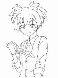 Nagisa from Assassination Classroom coloring page