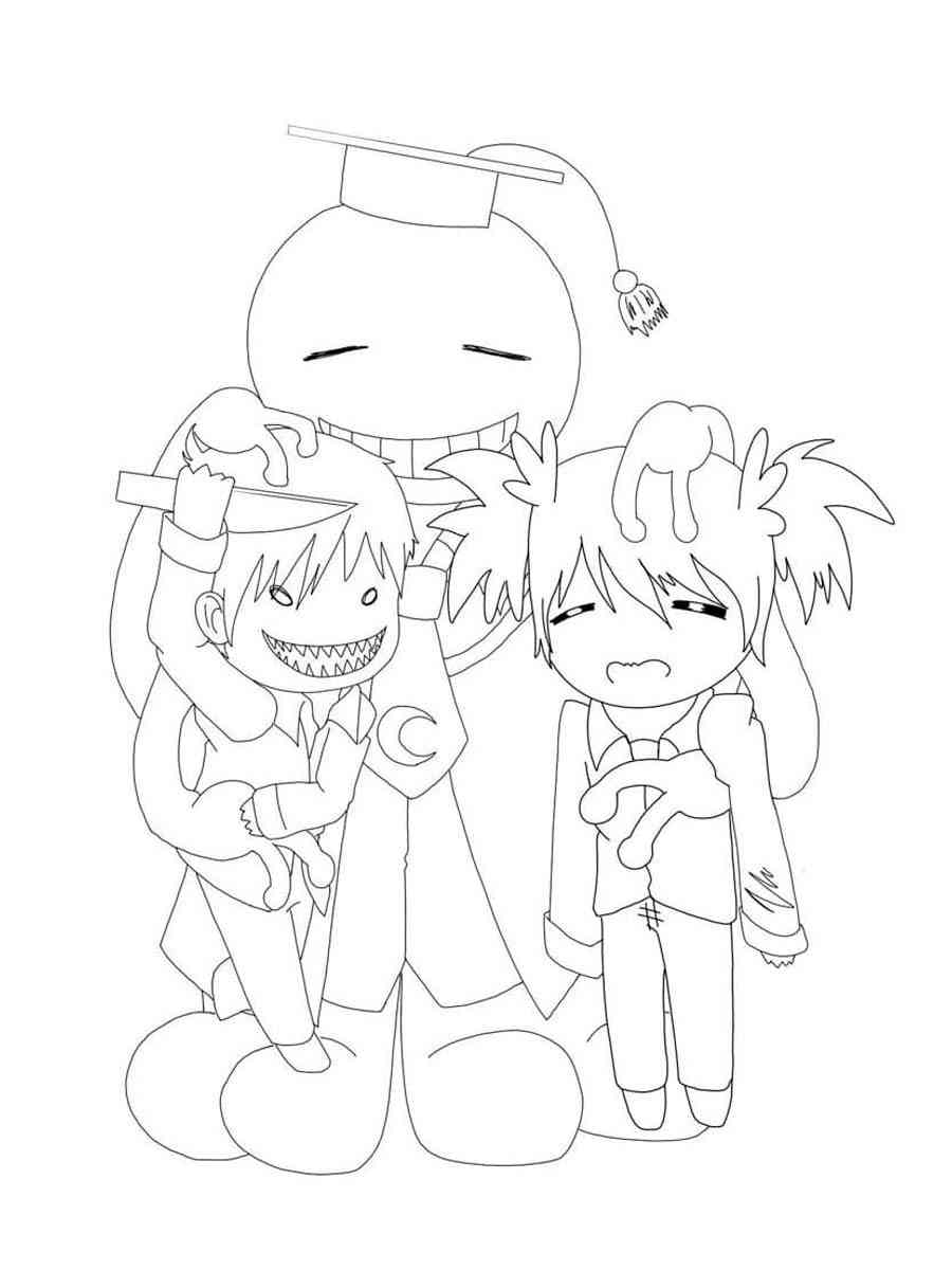 Chibi Assassination Classroom coloring page