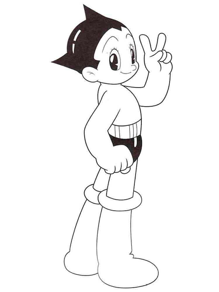 Astro Boy Smiling coloring page