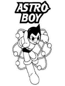 Angry Astro Boy coloring page