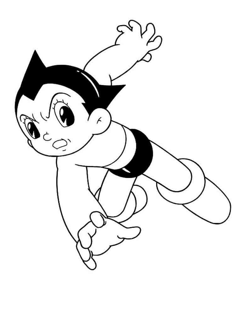 Astro Boy Flying coloring page