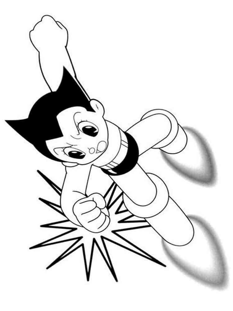 Strong Astro Boy coloring page