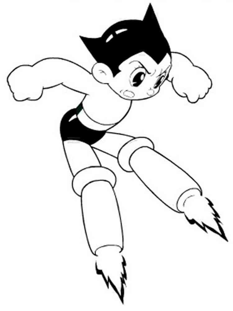 Bold Astro Boy coloring page