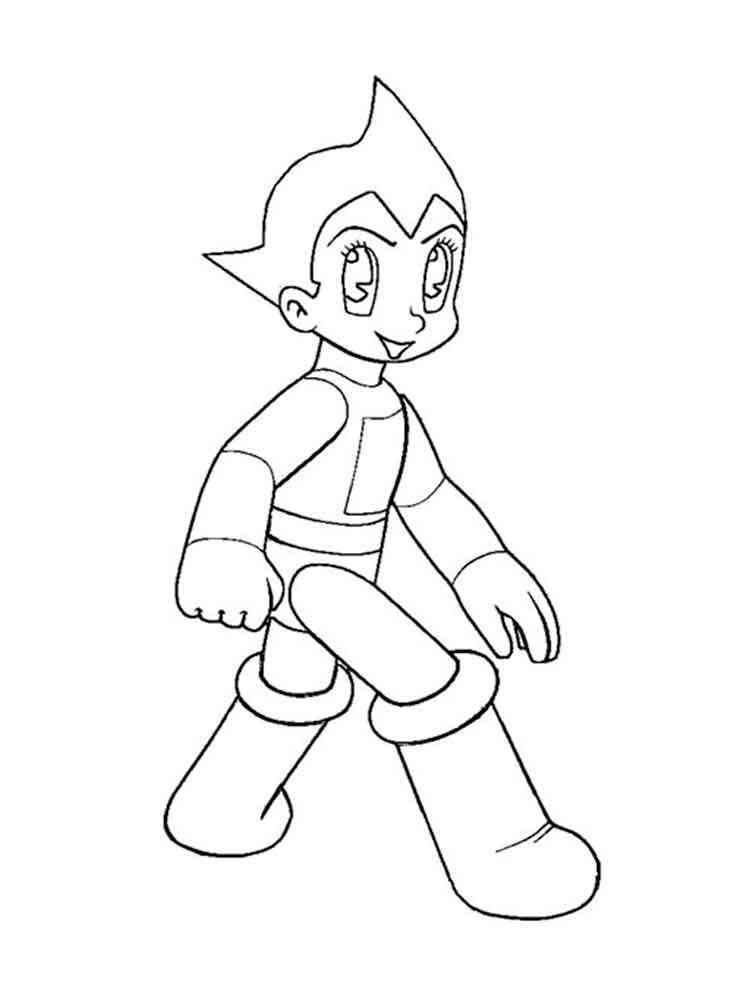 Cool Astro Boy coloring page
