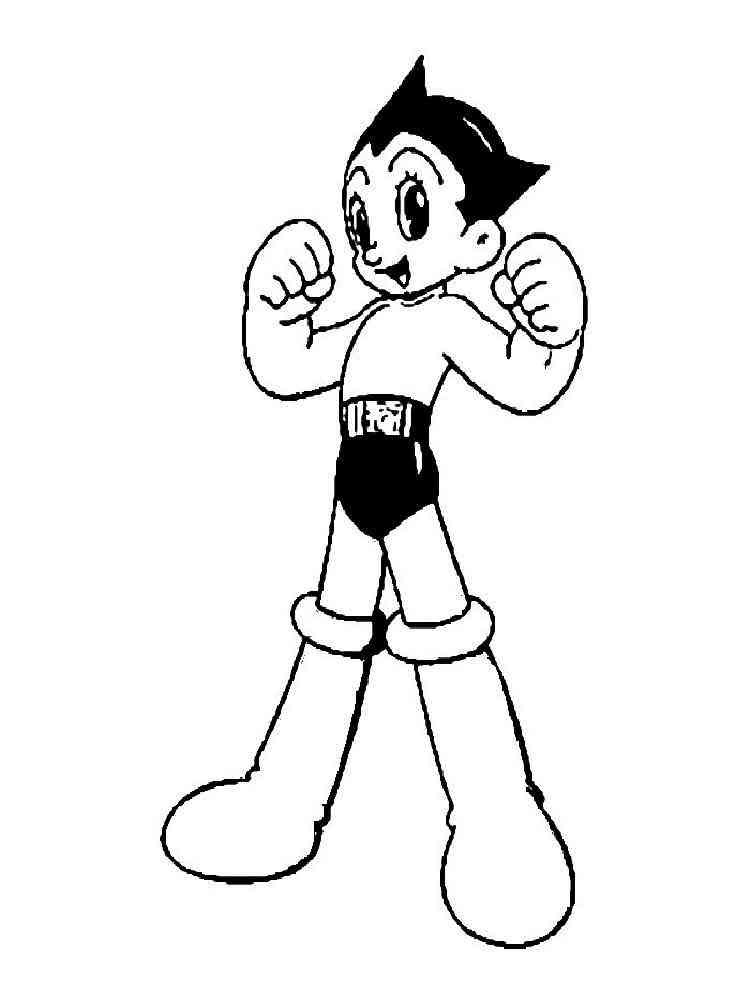 Funny Astro Boy coloring page