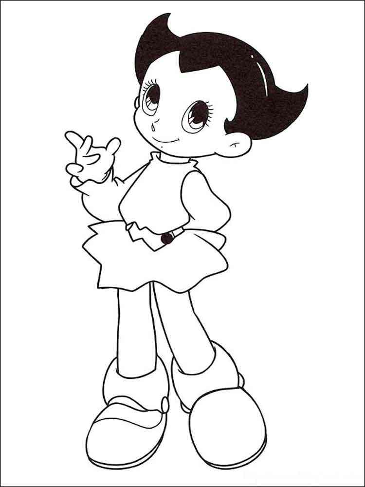 Uran from Astro Boy coloring page