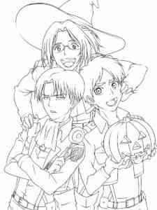 Attack On Titan Characters coloring page