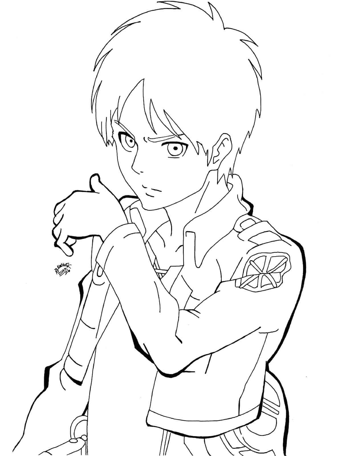 Eren Yeager coloring page