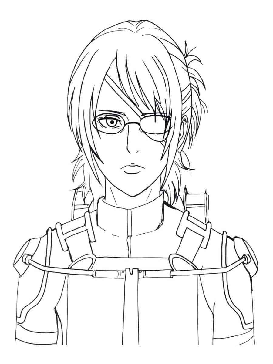 Hanji Zoe from Attack On Titan coloring page